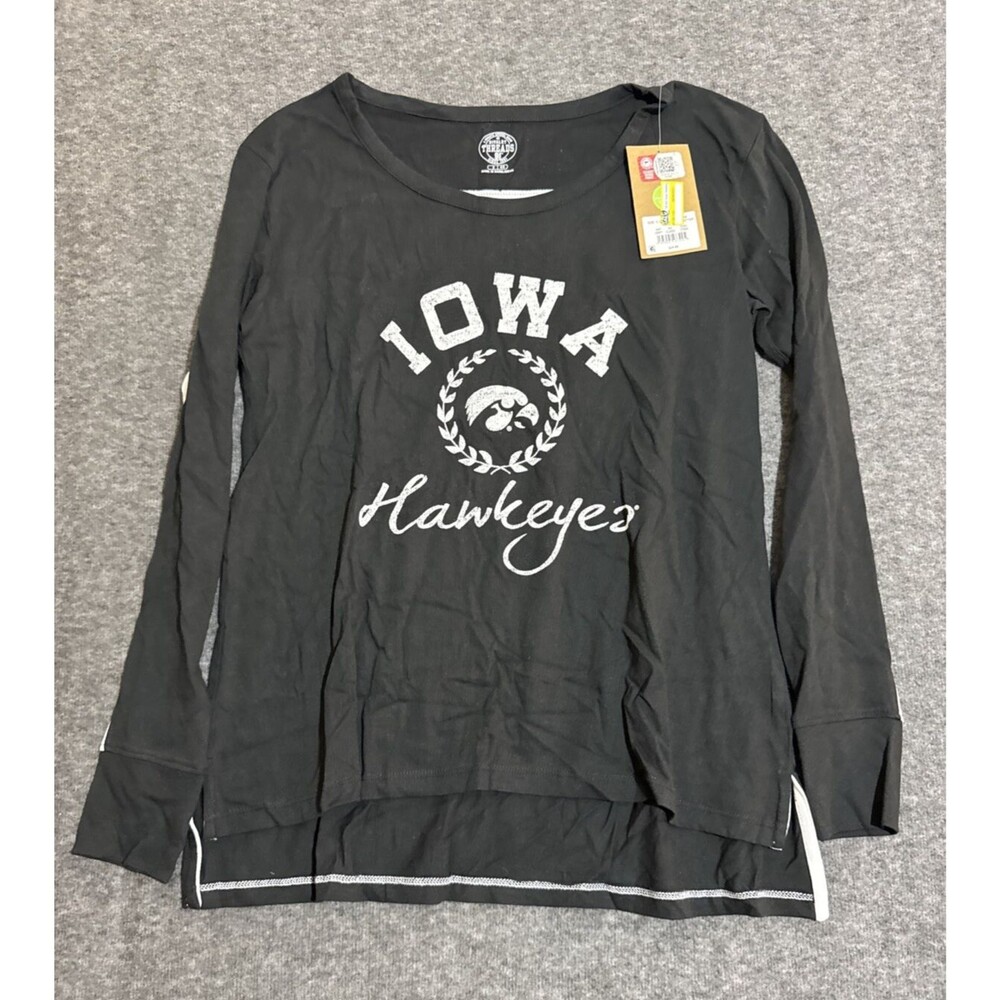 Rivalry Threads Women’s Blouse Long Sleeve Graphic Print Black Small